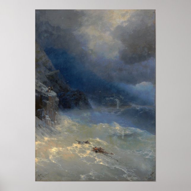 Aivazovsky - Storm 1899 Poster (Framsidan)