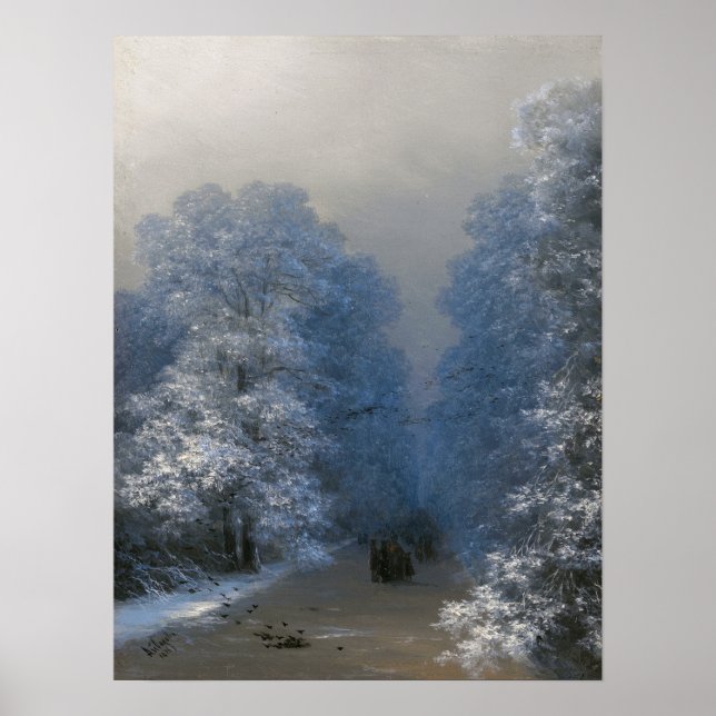 Aivazovsky - vinterlandskap poster (Framsidan)