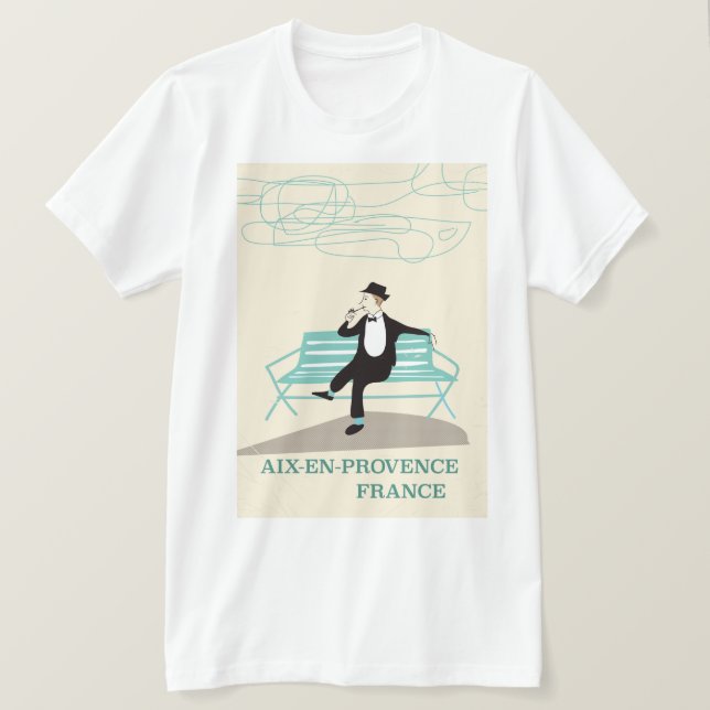 Aix-en-Provence Frankrike resaffisch T Shirt (Design framsida)