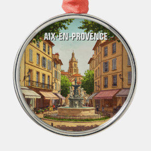 Aix-en-Provence Frankrike Travel Julgransprydnad Metall