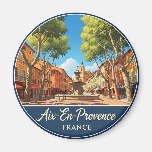 Aix-en-Provence Frankrike Travel Magnet (Framsidan)