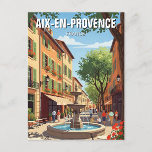 Aix-en-Provence Frankrike Travel Vykort