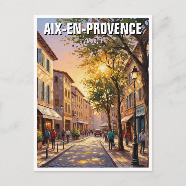 Aix-en-Provence Frankrike Travel Vykort (Framsida)