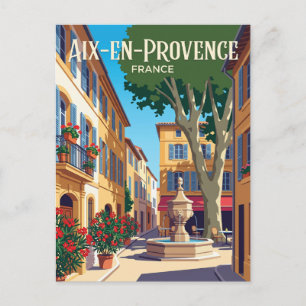 Aix-en-Provence Frankrike Vykort