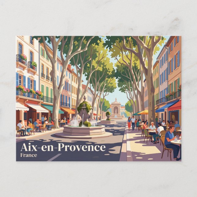 Aix-en-Provence Frankrike Vykort (Framsida)