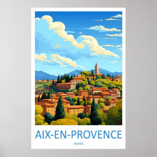 Aix En Provence Skidåkning Nationell Resa Park Pos Poster