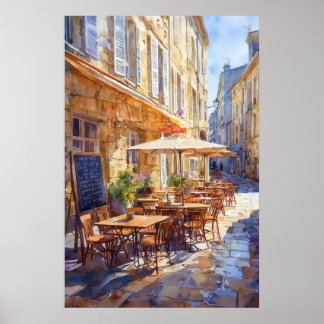 Aix En Provence Watercolor Poster Vintage National