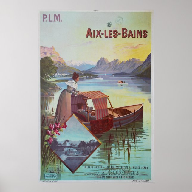 Aix-les-bains,Frankrike,Reseposter Poster (Framsidan)