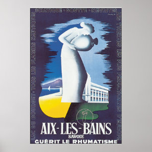 Aix Les Bains Vintage resor Poster
