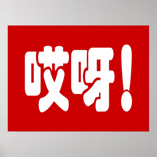 Aiya! 哎 呀! OMG! Kinesiska Hanzi-språket Poster (Framsidan)