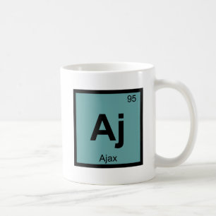 Aj - Ajax Grekisk kemi Periodiska systemet Symbol Kaffemugg
