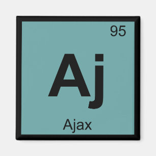 Aj - Ajax Grekisk kemi Periodiska systemets symbol Magnet