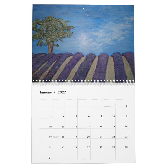 AJ målning Kalender (Jan 2027)