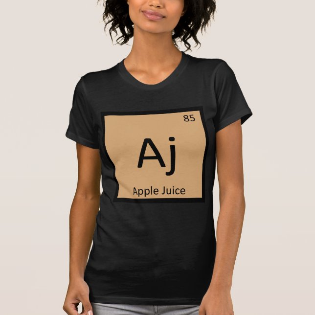 Aj - Periodisk Bord-symbol för äppeljukemi Tee Shirt (Framsida)