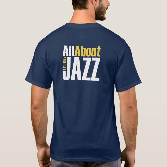 AJ-relaxad passande logotyp fram och bak T Shirt (Baksida)