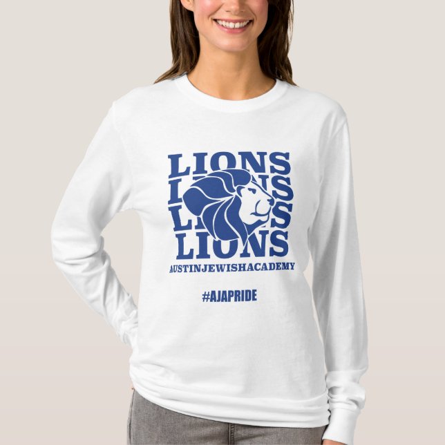 AJA Lions Long Sleeve Shirt T Shirt (Framsida)
