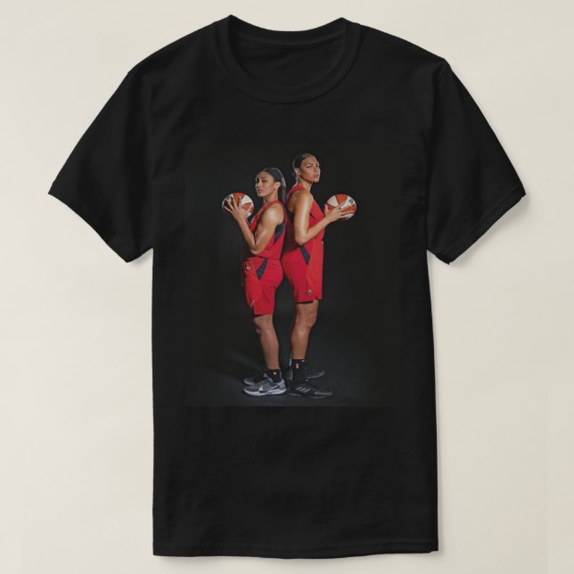 Aja Wilson och Liz-kambage T Shirt (Design framsida)