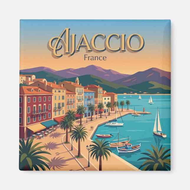 Ajaccio Frankrike Magnet (Framsidan)
