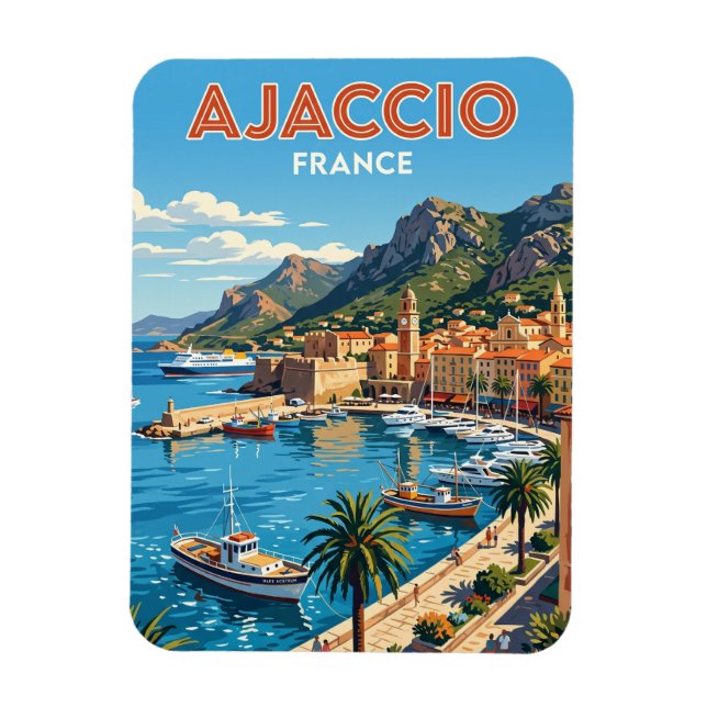 Ajaccio Frankrike Magnet (Vertikal)