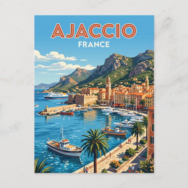 Ajaccio Frankrike Vykort (Framsida)