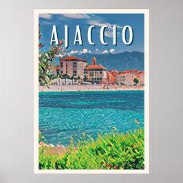 Ajaccio Photo Vintage Poster