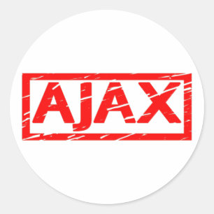 Ajax frimärke runt klistermärke