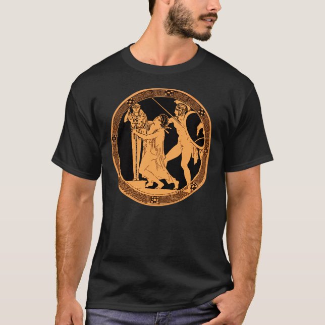 Ajax och Cassandra - Grekisk pottery Classic T-Shi T Shirt (Framsida)