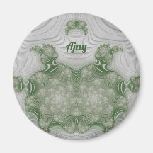 AJAY ~ Vit och Grön ~ Häpnadsväckande Design Magne