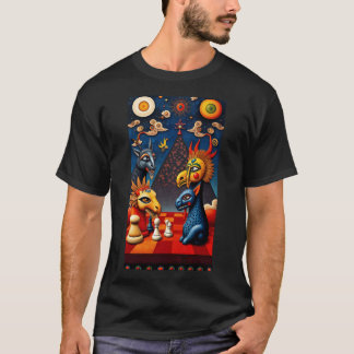 ajedrez de dragones surrealistas t shirt