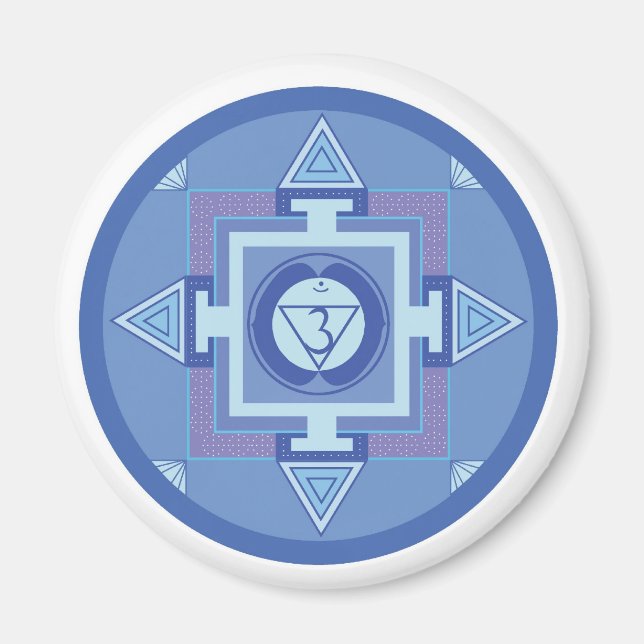 Ajna Chakra Mandala (Third eye chakra) Magnet (Framsidan)