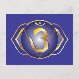 Ajna eller tredje öga-chakra-vykort vykort