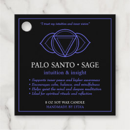 Ajna Third Eye Chakra Candle Label Gåvor Etiketter