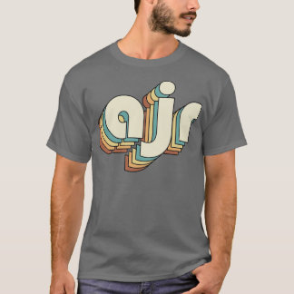 AJR Retro Rainbow Typography Stil 70 s T Shirt