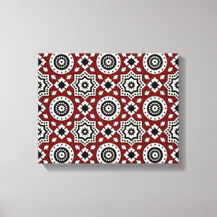 Ajrak stam- mönsterkanfas canvastryck