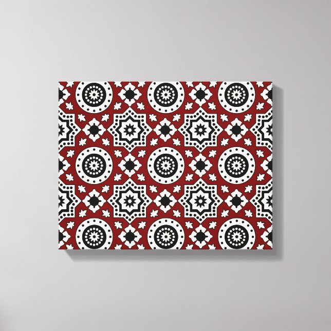 Ajrak Tribal Mönster Canvas (Framsida)
