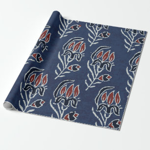 Ajrakh Mönster och block print Mönster och batik p Presentpapper