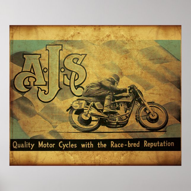 AJS Motorcycle of England Poster (Framsidan)