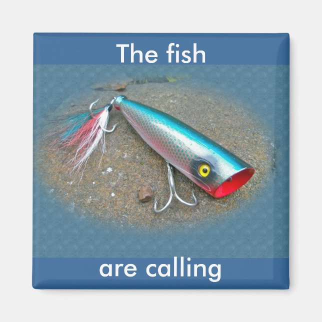 AJS Saltwater Lure Popper Blue Dragon Items Magnet (Framsidan)