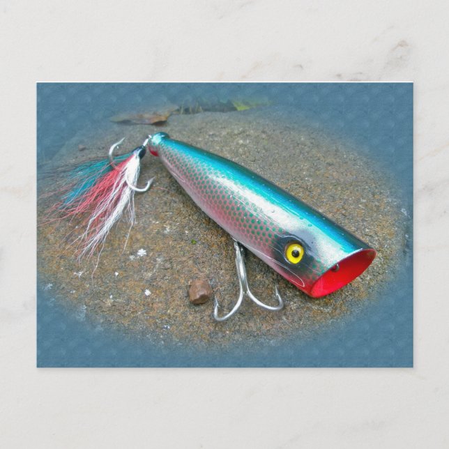AJS Saltwater Lure Popper Blue Dragon Items Vykort (Framsida)