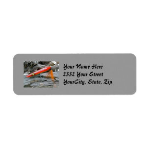 AJS Saltwater Lure Popper Firebird-adressetikett Returadress Etikett