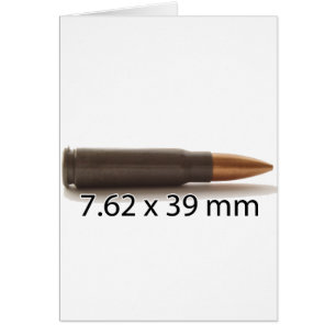 AK47 7,62 x 39 mm Ammo Round Hälsningskort