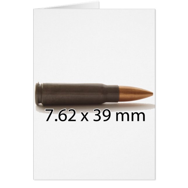 AK47 7,62 x 39 mm Ammo Round Hälsningskort (Framsidan)