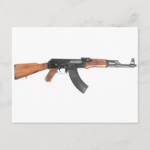 AK47 anfallgevär Vykort