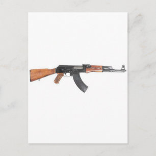 AK47 anfallgevär Vykort