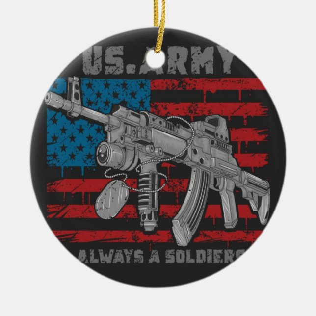 AK47 MASKIN-GUN JULGRANSPRYDNAD KERAMIK (Framsidan)