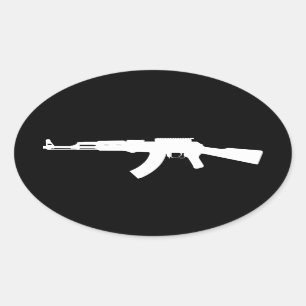 ak47 ovalt klistermärke