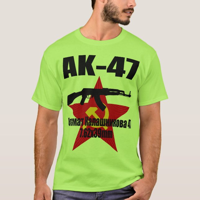 AK47 röd stjärna Z T Shirt (Framsida)