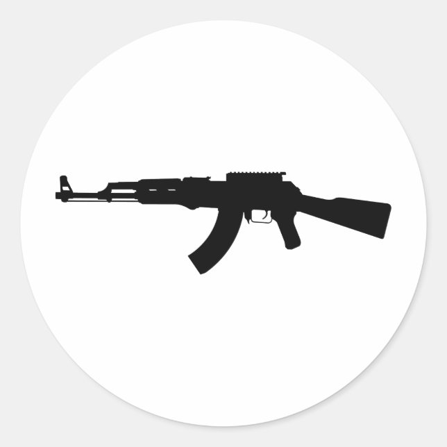 ak47 runt klistermärke (Framsida)