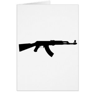 Ak47 vapen hälsningskort