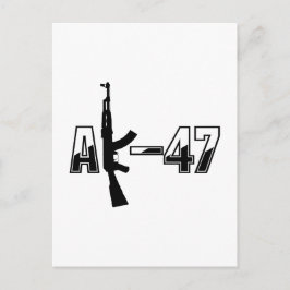 AK-47 AKM Assault Rifle Logotyp Vykort